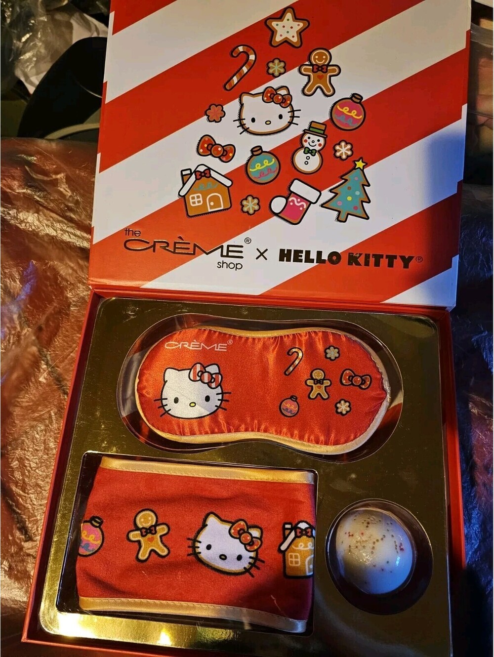 The Creme Shop x Hello Kitty Shop 3pc Spa Set Christmas Holiday New